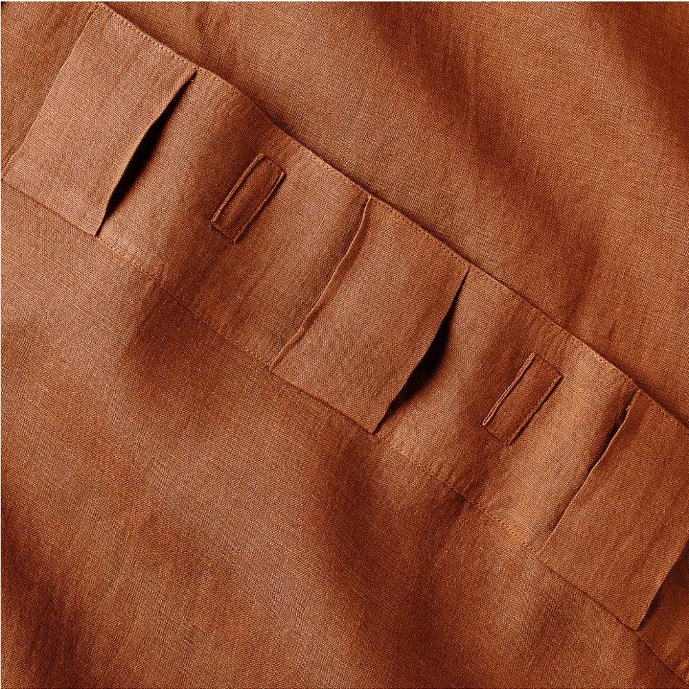 CB2 Rust Linen Curtains - Picture 5 of 7